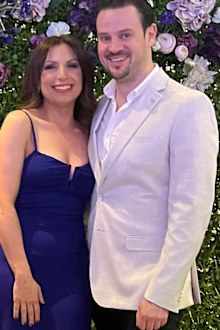 jo abi wearing Cue dress for event