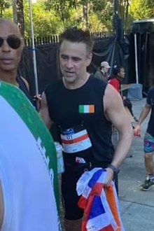 Colin Farrell runs Brisbane Marathon.