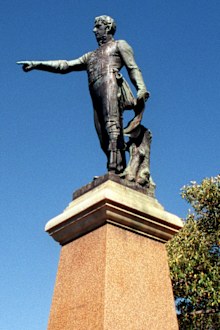 The Colonial William Light statue has been vandalised twice. 