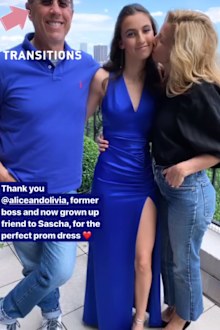 Jerry, Sascha and Jessica Seinfeld before prom night.
