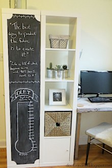 debt payment chalkboard themometre