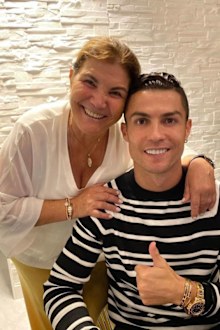 Cristiano Ronaldo and his mum Maria Dolores Aveiro.