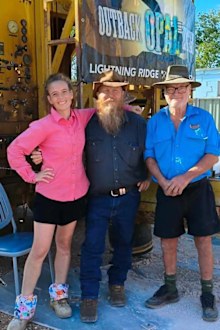 Outback Opal Hunters Sam Mehan, Rod Manning and Les Walsh