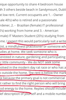 Creepy rental ad