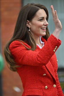 Kate Middleton, Duchess of Cambridge departs after a visit of the Copenhagen Infant Mental Health Project at the University of Copenhagen on February 22, 2022 in Copenhagen, Denmark. 
