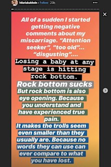 Hilaria Baldwin posted a series of Instagram stories addressing the negative comments she's received.