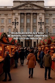 Buckingham Palace Christmas market AI image