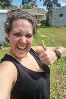 Casey Donovan celebrates major weight loss milestone.