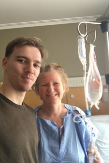 Jacinta Frawley and her son.