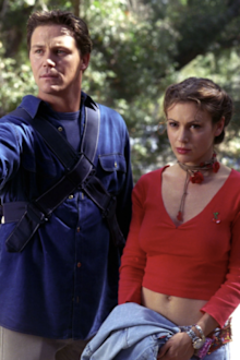 Brian Krause and Alyssa Milano in Charmed