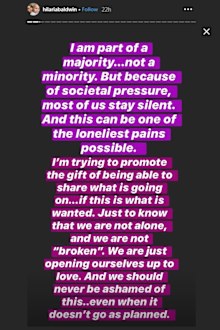 Hilaria Baldwin posted a series of Instagram stories addressing the negative comments she's received.