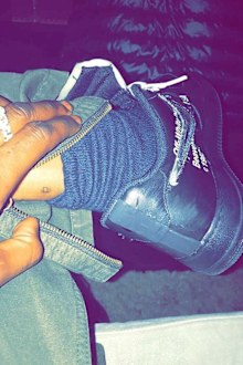 Kylie Jenner, Travis Scott, matching tattoo, ankle, butterfly