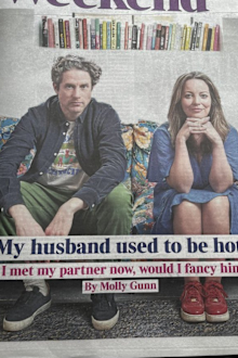 Molly Gunn and her husband in The Times. 
