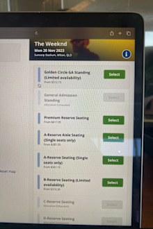 Ticketek The Weeknd presale