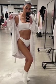 Kim Kardashian promotes SKIMS lingerie line 