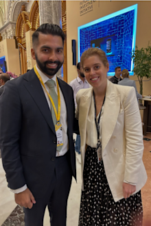 Princess Beatrice and Samil Sharma at the Future Investment Initiative event in Saudi Arabia