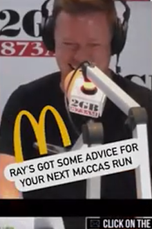 Ben Fordham gets McDonald's ordering advice from Ray Hadley