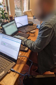 Investigators looking through the laptop of an arrested Willoughby man.