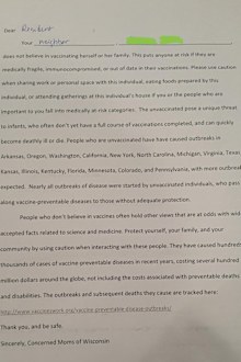 Anti-vaxxer named and shamed by concerned mums in neighbourhood