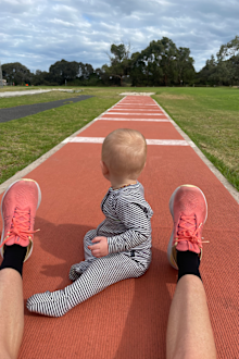 Gemma Maini uses her son as inspiration while running.