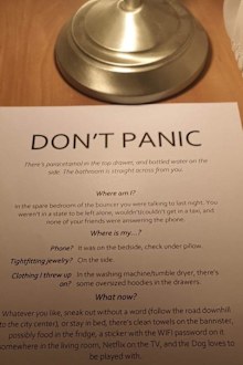 Bouncer's creepy note