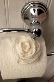 The intruder left this on the toilet roll.