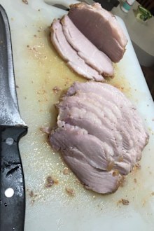 Stu Pengelly's roast car pork shows how hot the inside of a car can get in the extreme Australian summer. It cooked right through the 1.5kg slab of meat.