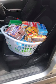 Laundry basket checkout shopping hack