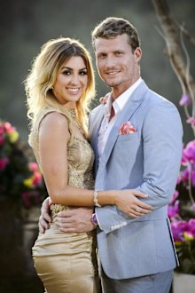 Alex Nation and Richie Strahan on The Bachelor Australia.