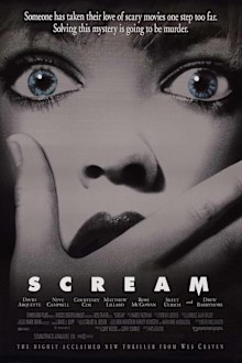 The poster for the first Scream movie