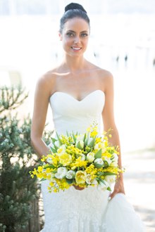 Monica's dress provided by Eternal Bridal.
