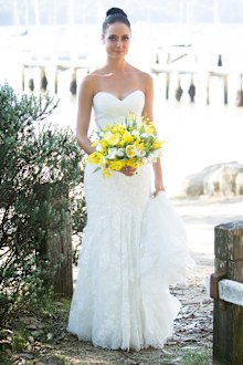 Monica's dress provided by Eternal Bridal.