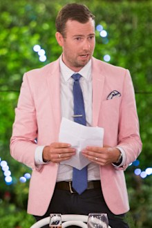 Dave's suit provided by Formal Red.