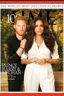 Prince Harry and Meghan Markle on the cover of Time Magazine's 100 Most Influential People