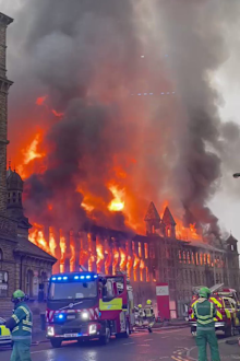 Downton Abbey and Peaky Blinders set fire