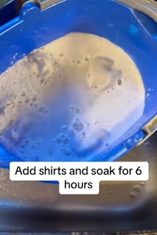 Professional organiser Caroline Solomon shows how she gets her white washing bright again.
