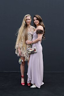 PARIS, FRANCE - OCTOBER 05: Caroline Grant and Lana Del Rey attend Valentino show as part of Paris Fashion Week on October 05, 2025 in Paris, France. (Photo by Vittorio Zunino Celotto/Getty Images for Valentino)