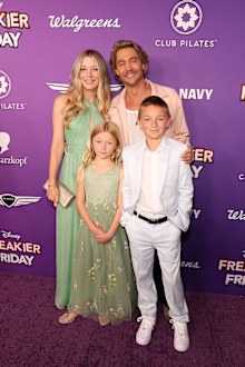 LOS ANGELES, CALIFORNIA - JULY 22: (Top L-R) Sarah Roemer and Chad Michael Murray with family attend the Freakier Friday Los Angeles Premiere at El Capitan Theatre in Los Angeles, California on July 22, 2025. (Photo by Jesse Grant/Getty Images for Disney)