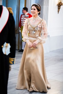 COPENHAGEN, DENMARK - JANUARY 1:  Queen Mary of Denmark attends the New Year's Court/the New Year's Day Parade hosted by King Frederik X of Denmark and Queen Mary of Denmark at Christian VII's Palace on January 1, 2026 in Copenhagen, Denmark.  (Photo by Martin Sylvest Andersen/Getty Images)