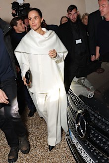 PARIS, FRANCE - OCTOBER 04: Meghan Markle, Duchess of Sussex attends the Balenciaga Womenswear Spring/Summer 2026 show as part of Paris Fashion Week on October 04, 2025 in Paris, France. (Photo by Arnold Jerocki/Getty Images for Balenciaga)