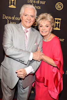 LOS ANGELES, CA - NOVEMBER 07:  Actors Bill Hayes and Susan Seaforth Hayes attend the Days Of Our Lives' 50th Anniversary Celebration at Hollywood Palladium on November 7, 2015 in Los Angeles, California.  (Photo by Vivien Killilea/Getty Images for Days Of Our lives)