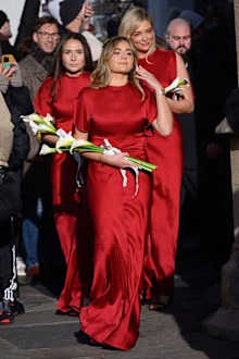 Guests arrive for the Wedding of Holly Ramsay and Adam Peaty at Bath Abbey on 27th December 2025 in Bath, Somerset, UK.