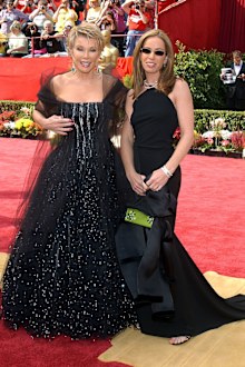 402719 01: Joan (L) and Melissa Rivers from E! Television attend the 74th Annual Academy Awards at The Kodak Theater March 24, 2002 in Hollywood, CA. (Photo by Vince Bucci/Getty Images)