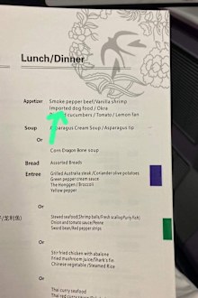 Imported dog food on the menu on China Eastern Airlines.