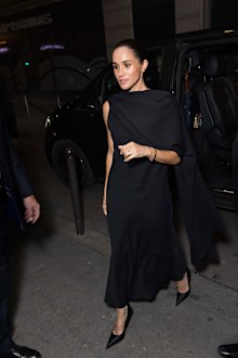 PARIS, FRANCE - OCTOBER 04: Meghan Markle, Duchess of Sussex attends the Balenciaga Womenswear Spring/Summer 2026 show as part of Paris Fashion Week on October 04, 2025 in Paris, France. (Photo by Arnold Jerocki/Getty Images for Balenciaga)