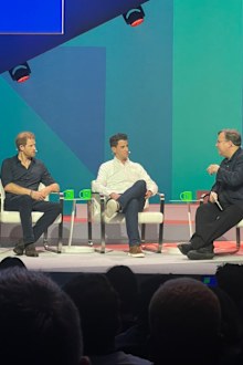 Prince Harry makes surprise appearance on stage at Masters of Scale Summit