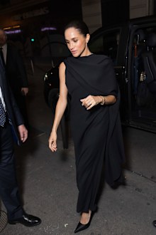 PARIS, FRANCE - OCTOBER 04: Meghan Markle, Duchess of Sussex attends the Balenciaga Womenswear Spring/Summer 2026 show as part of Paris Fashion Week on October 04, 2025 in Paris, France. (Photo by Arnold Jerocki/Getty Images for Balenciaga)