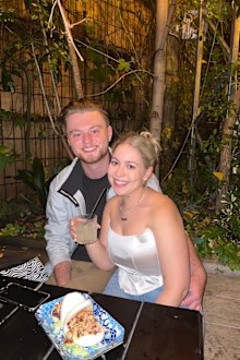 Annelise with her current partner, who is supportive.
