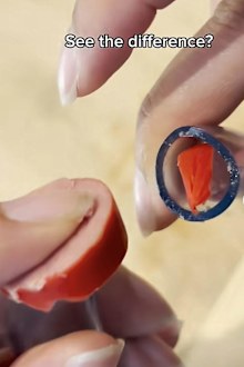 Tiny Hearts Education shows choking risk of Frankfurts and hot dogs