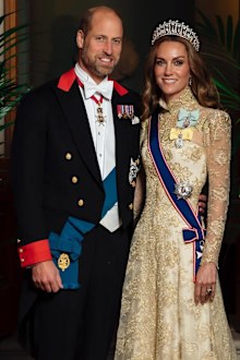 Prince William and Catherine, the Prince and Princess of Wales, ahead of the state banquet for visiting US President Donald Trump during his UK state visit on Wednesday September 17, 2025.